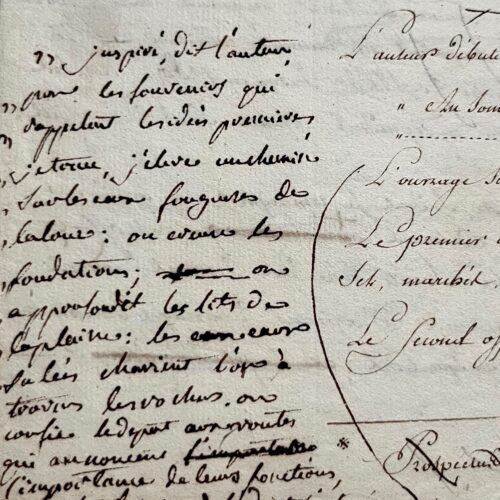 L'architecte Charles-François Viel corrige un rapport sur l'architecture de Claude-Nicolas Ledoux