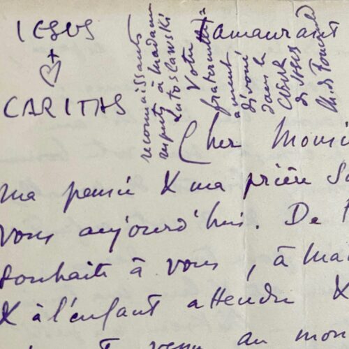Prachtige brief van Sint Charles de Foucauld, uit Tamanrasset in Algerije