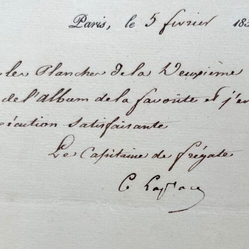 Cyrille Laplace valide les planches de la deuxième livraison de "l'Album de la Favorite"