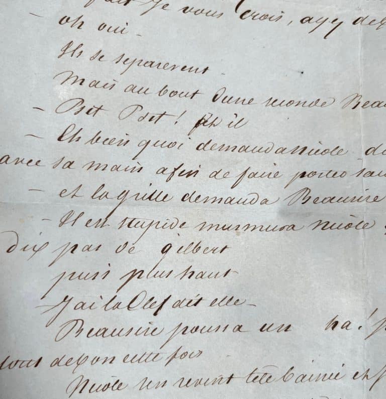 Manuscrit fragmentaire du roman « Joseph Balsamo » d&rsquo;Alexandre Dumas Père