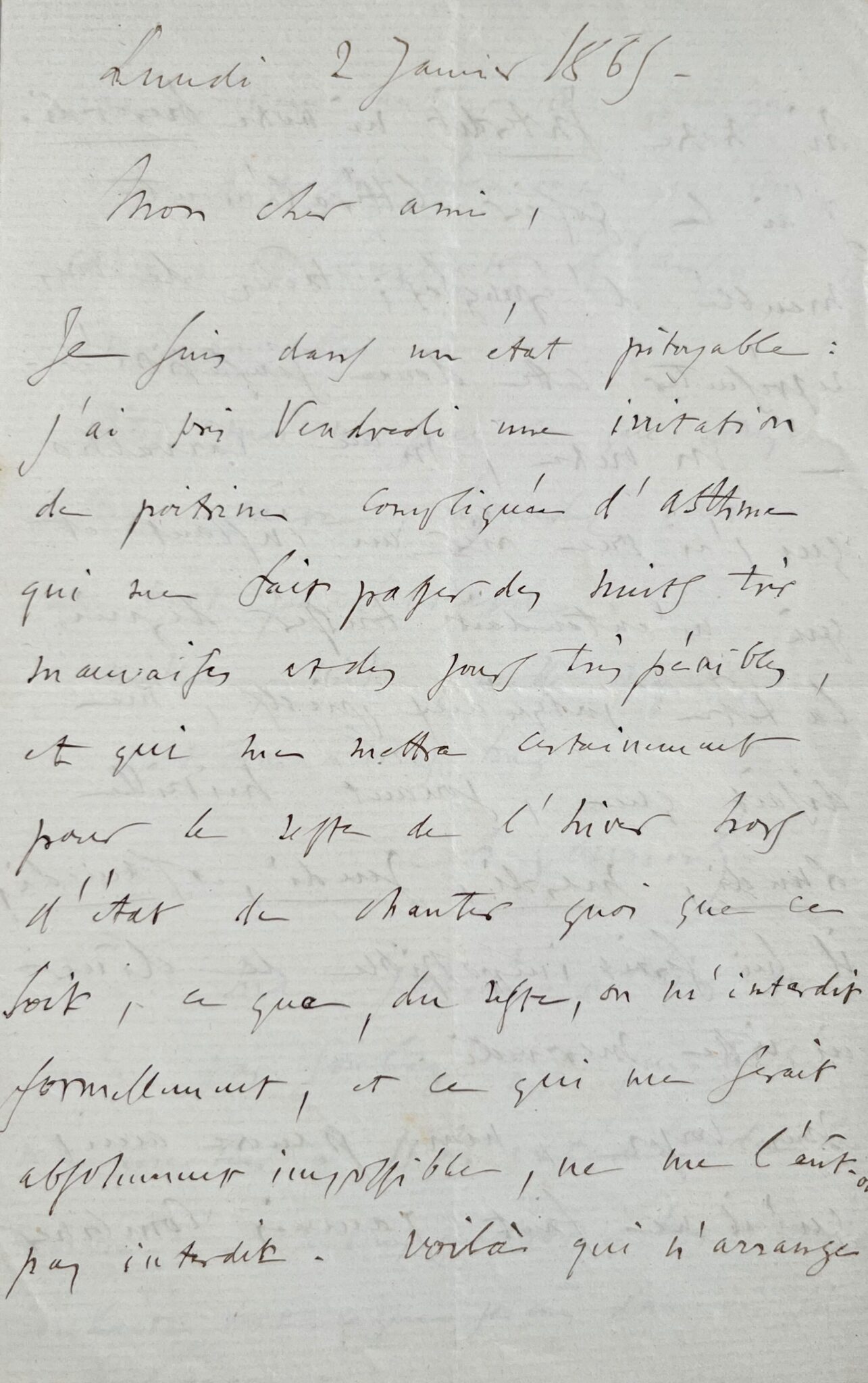 Charles Gounod "Je suis dans un état pitoyable... J'ai de gosier littéralement meublé d'épingles" – vue 3 Charles Gounod "Je suis dans un état pitoyable... J'ai de gosier littéralement meublé d'épingles" – vue 3