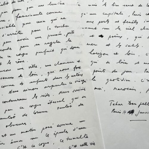 Manuscript van een schitterende ode aan de stad Parijs van Tahar Ben Jelloun
