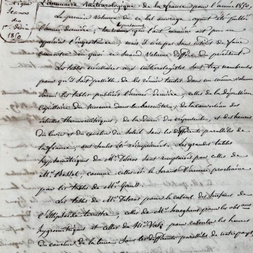 Louis Isidore Duperrey présente l'édition de l’annuaire météorologique de 1850
