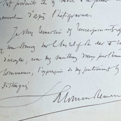 Petite correspondance échangée entre le Musée des antiquités nationales et le musée Calvet d'Avignon
