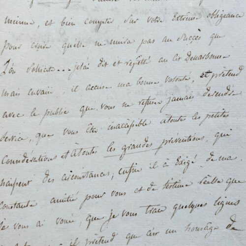 Lettre de recommandation de Madame Tallien, à un "frère ingrat" – vue 2
