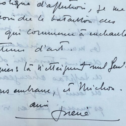 A beautiful and very long poetic letter from Pierre Balmain, written from Marrakech