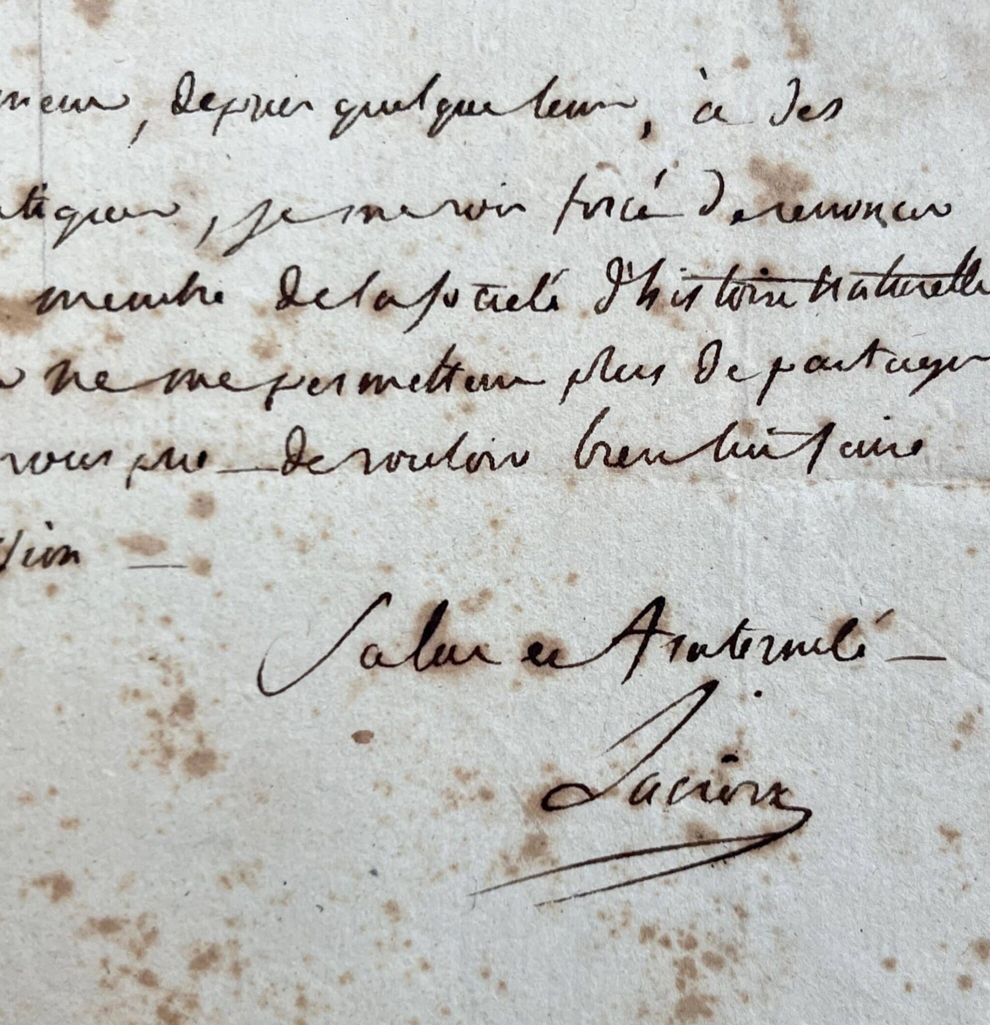 Le mathématicien Sylvestre-François Lacroix quitte la Société d’Histoire naturelle de Paris