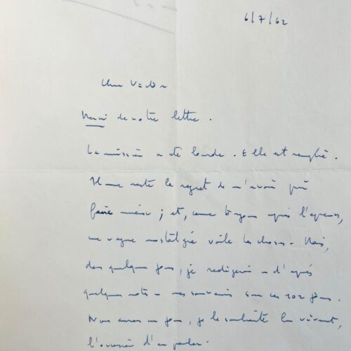 Importante lettre de Christian Fouchet après le référendum, en Algérie, sur l'autodétermination