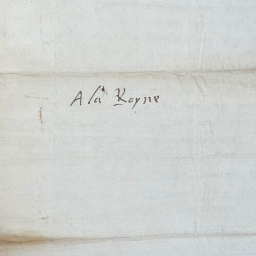 Rare lettre de Louise de Bretagne à Catherine de Médicis au sujet d'Elisabeth de France et des affaires d'Espagne