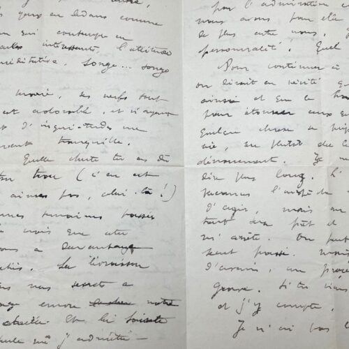 Superbe lettre amicale, intime et mystérieuse de Maurice Leblanc, le père d'Arsène Lupin