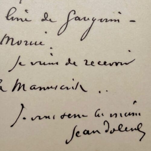 Jean Dolent signale à Gustave Geffroy que Fasquelle refuse d'éditer le livre de Gauguin "Noa-Noa"