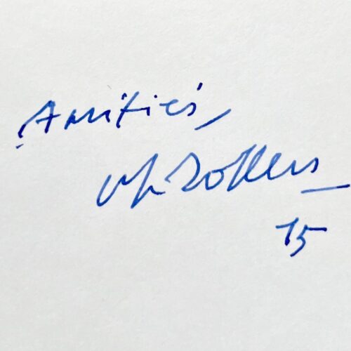 Photographie avec envoi autographe de Philippe Sollers