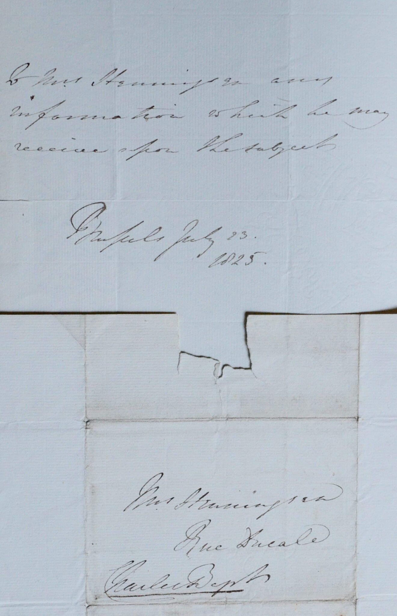 Lettre du diplomate et administrateur colonial anglais Charles Bagot – vue 3 Lettre du diplomate et administrateur colonial anglais Charles Bagot – vue 3