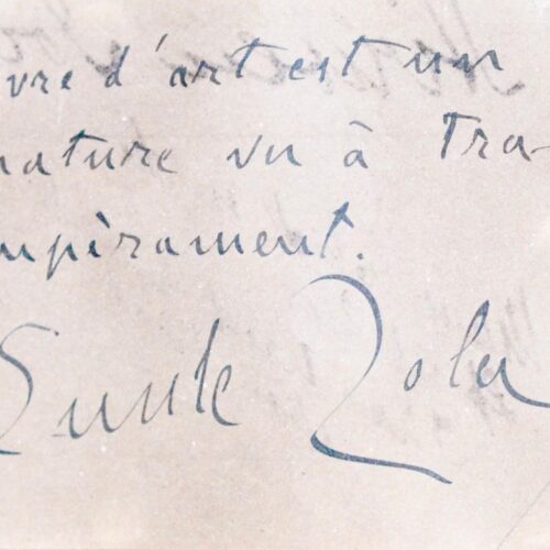 Pour Émile Zola : "Une oeuvre d'art est un coin de nature vu par un tempérament".