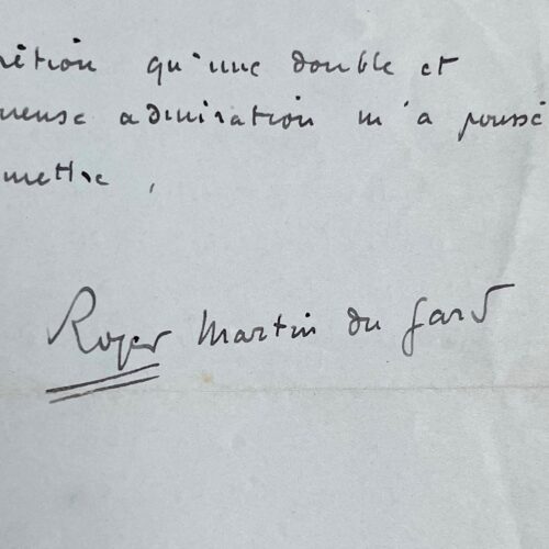 Roger Martin du Gard raconte une croustillante anecdote à Colette