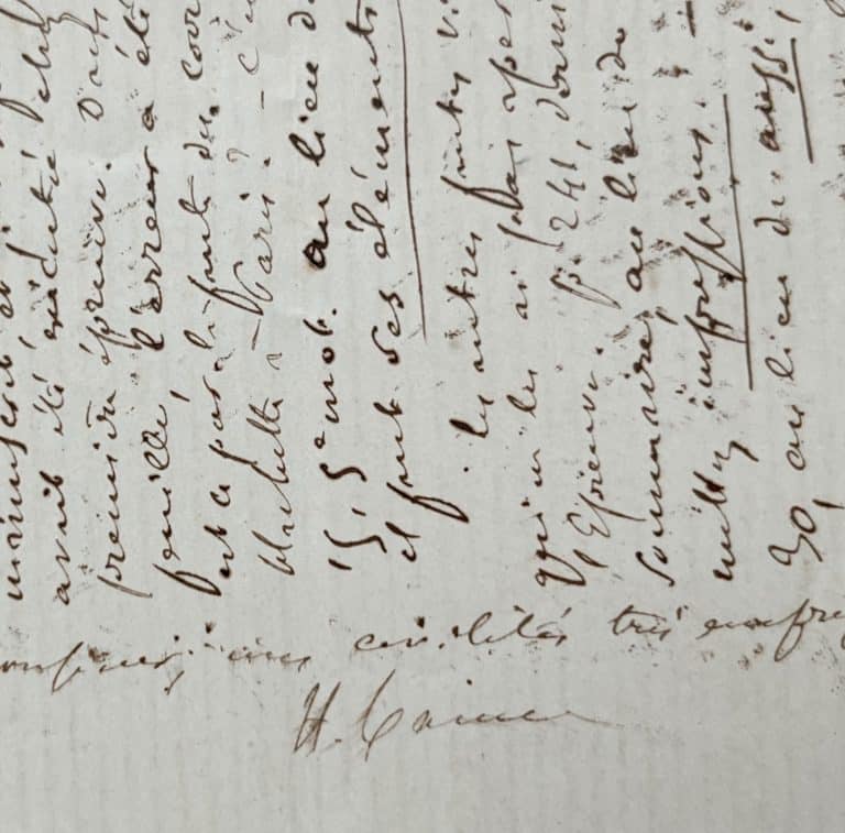 De sa propriété de Boringe à Menthon-saint-Bernard, Hippolyte Taine relève des erreurs d&rsquo;impression