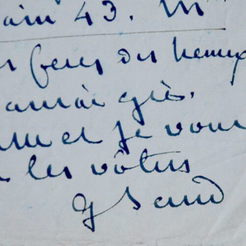 Een herontdekte brief van George Sand aan de actrice Marie Laurent