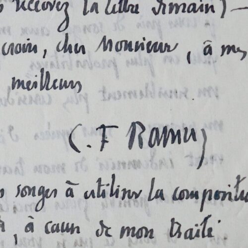 Ramuz négocie âprement la publication d'un texte dans La Semaine littéraire
