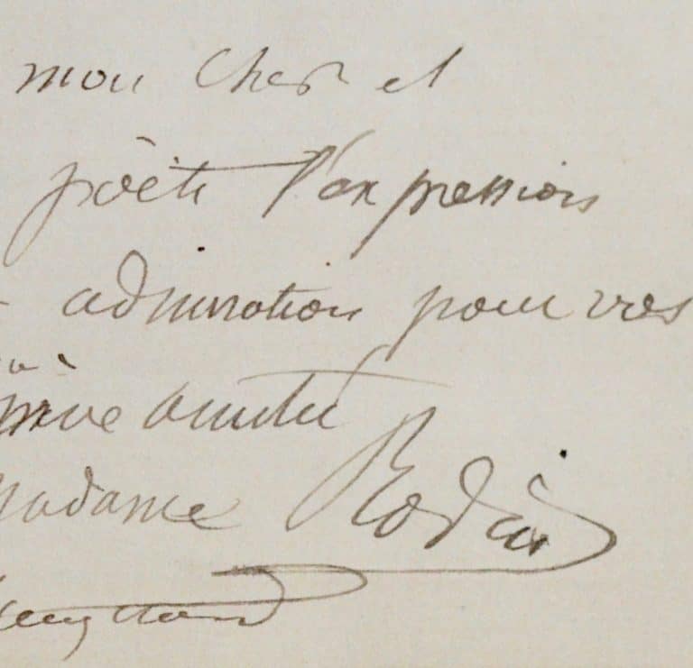 Auguste Rodin dit son admiration à Félicien Champsaur