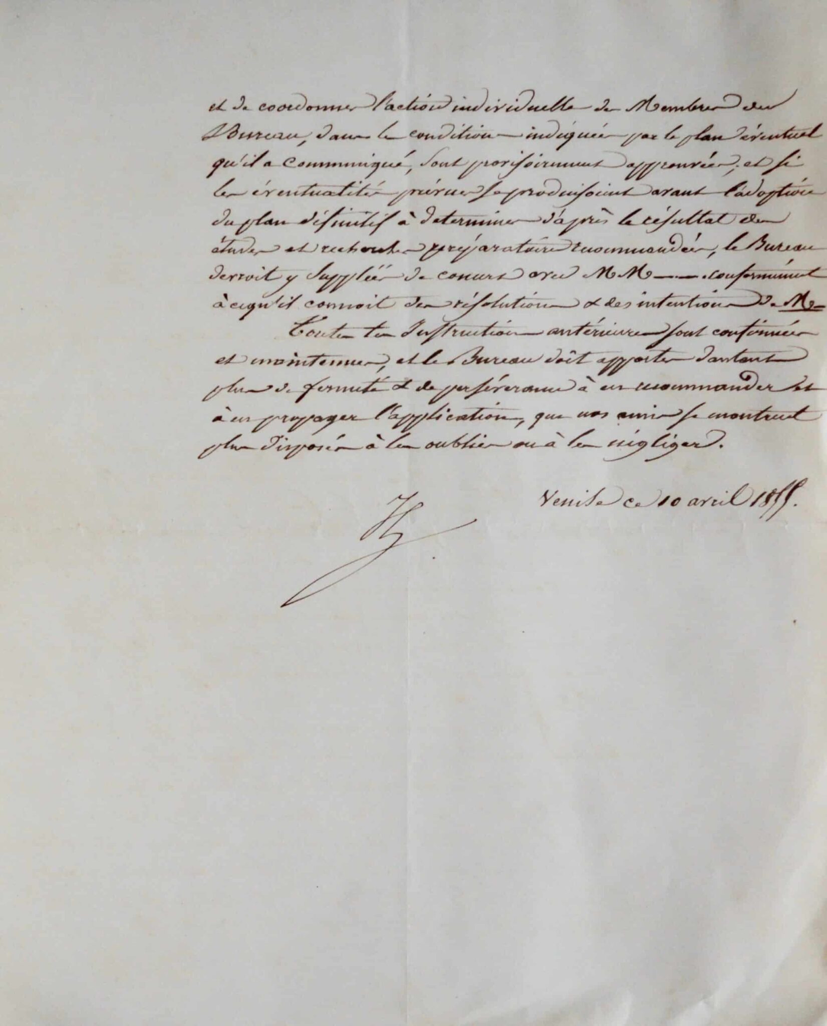 Les instructions du comte de Chambord au Bureau qu'il a mis en place – vue 4 Les instructions du comte de Chambord au Bureau qu'il a mis en place – vue 4