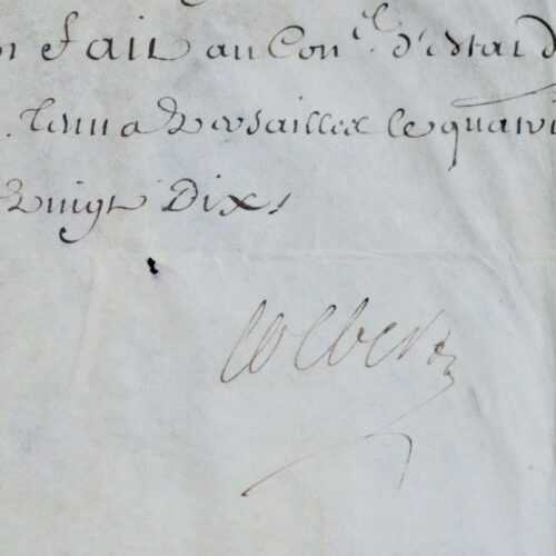 Colbert de Seigneley authorized the sale of goods obtained from the capture of two English ships in 1690