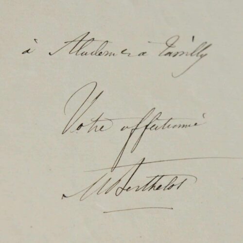 Marcelin Berthelot conseille au chimiste Camille Matignon de se remettre au travail.