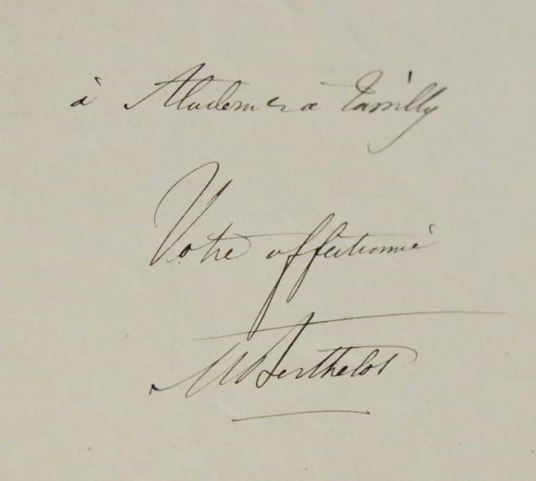 Marcelin Berthelot conseille au chimiste Camille Matignon de se remettre au travail.