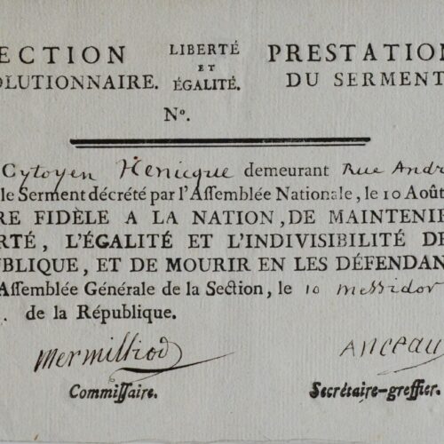 Serment de fidélité aux valeurs de la Révolution – vue 2
