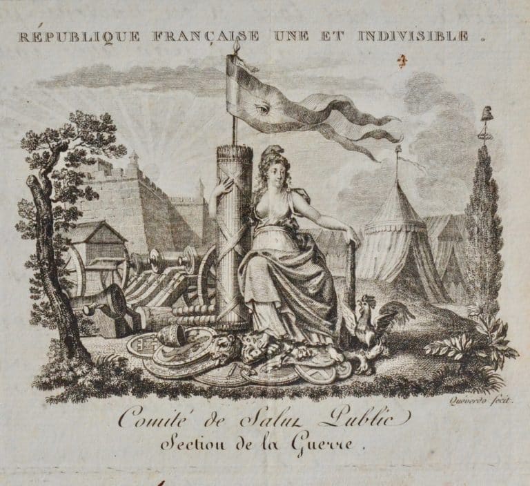 Pièce du Comité de Salut public avec grande vignette de Quéverdo, sur les réquisitions dans les pays conquis