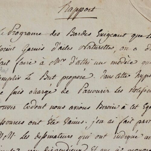 Recherche d'accessoires pour l'Opéra Ossian ou les Bardes, de Lesueur