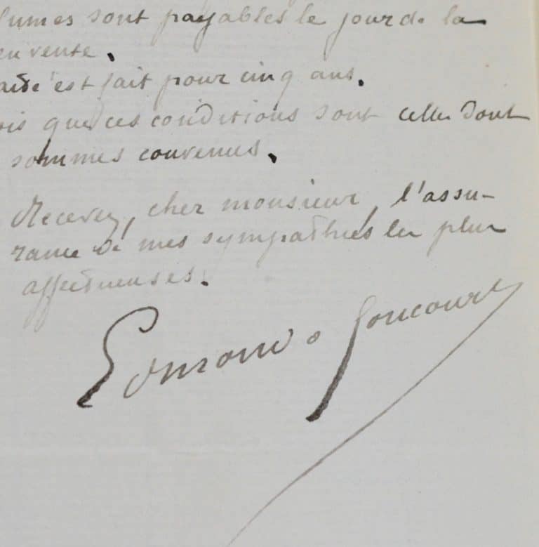 Edmond de Goncourt expose ses exigences pour l&rsquo;édition de ses oeuvres complètes
