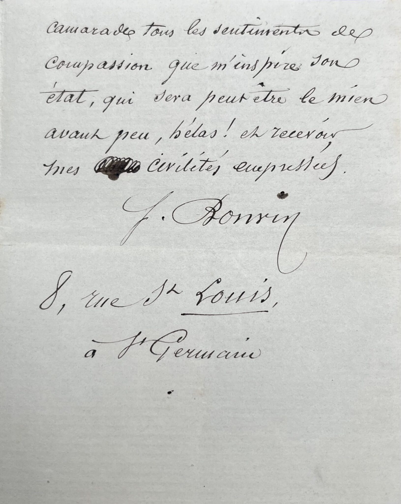 François Bonvin offre son tableau ‘Une Religieuse’ pour aider Auguste Anastasi, peintre de l’École de Barbizon