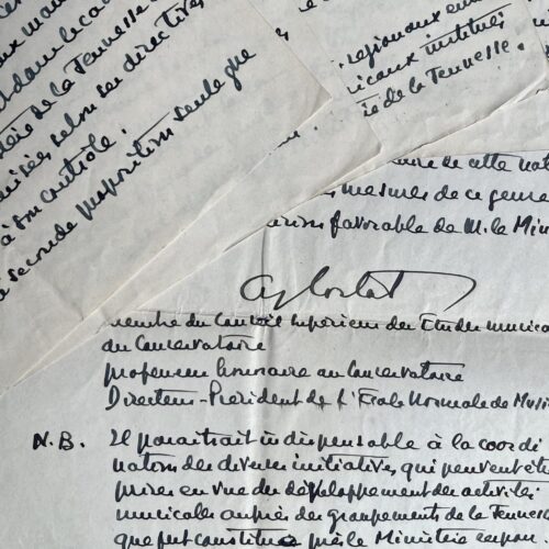 Alfred Cortot propose son plan d'activité musicale au gouvernement de Vichy