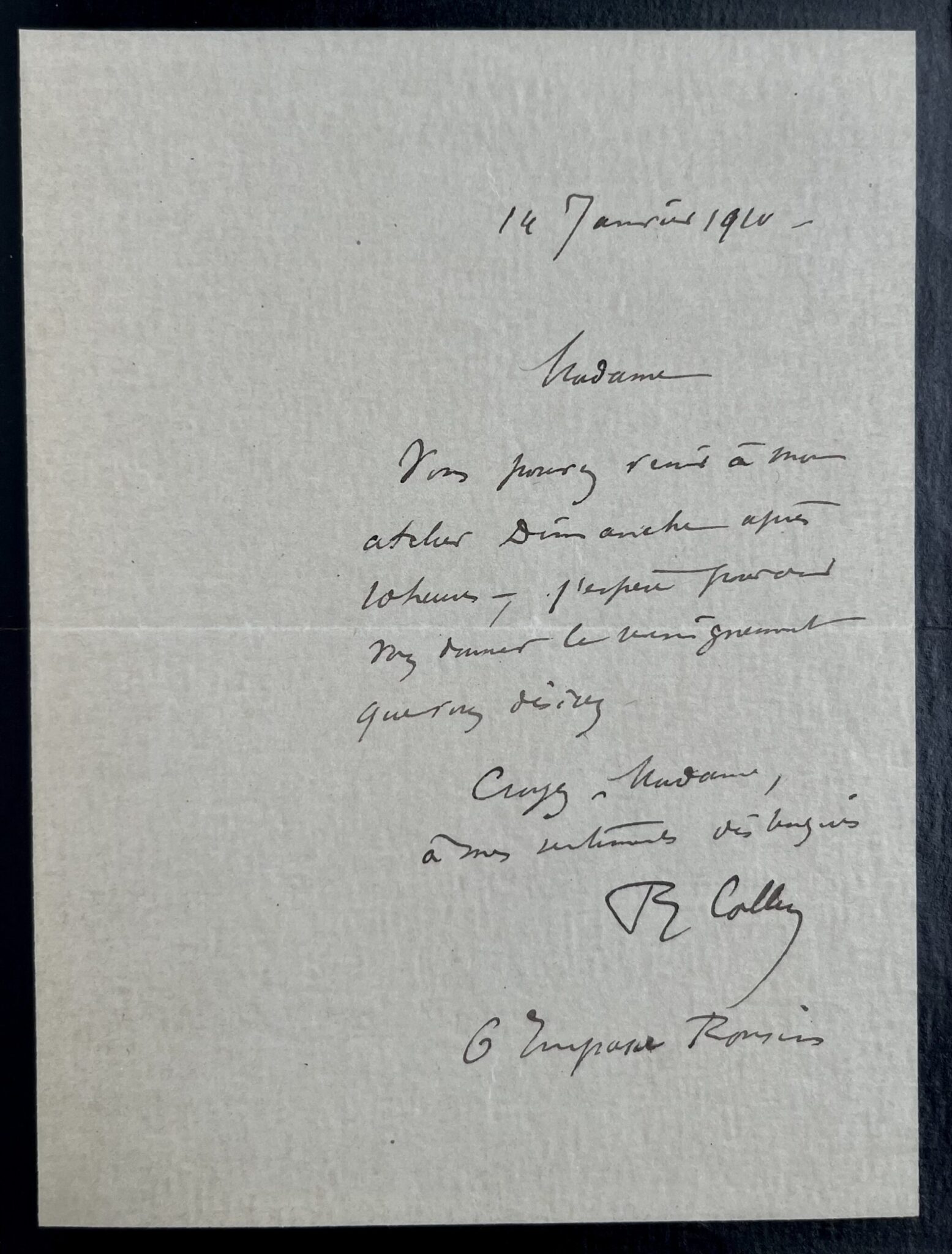 Le peintre Raphaël Collin invite une dame dans son atelier de l‘impasse Ronsin – vue 2 Le peintre Raphaël Collin invite une dame dans son atelier de l‘impasse Ronsin – vue 2