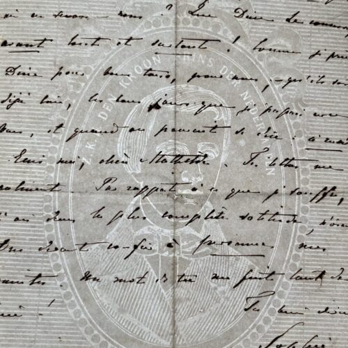 Lettre de Sophie de Wurtemberg, reine consort des Pays-Bas, sur l'indépendance de l'Italie et la paix en Europe