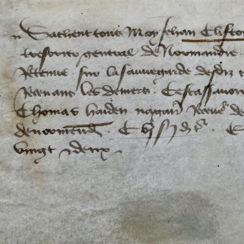 Rare charte de 1422 datant de l'occupation anglaise de Vire