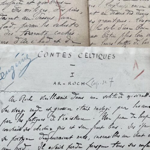 Manuscrits de trois Contes Celtiques d'Yves Le Febvre