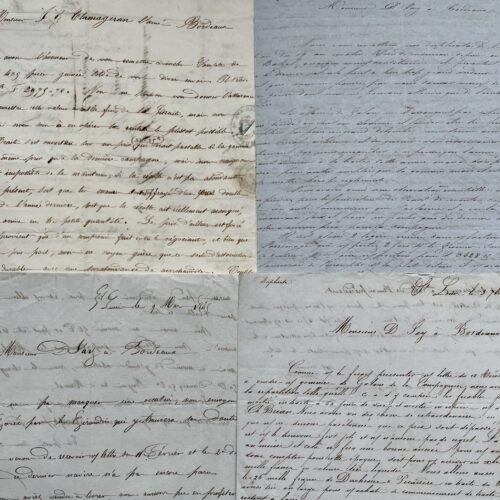 Small business correspondence from merchants and shipowners based in Saint-Louis, Senegal