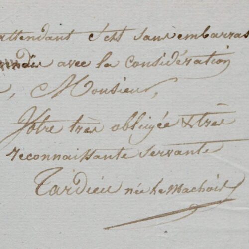 Madame Tardieu dresse la liste les tableaux réalisé par son mari, le peintre Jean-Charles Tardieu