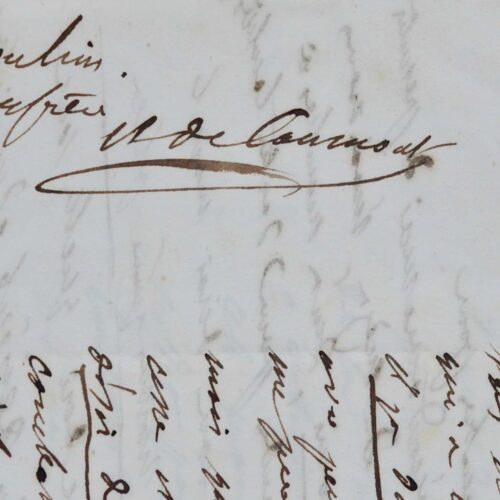 Longue lettre de l'archéologue Arcisse de Caumont, après le Congrès scientifique de Dijon