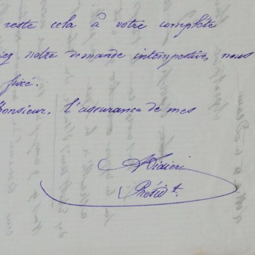 Lettre du pédagogue suisse Alfred Didier à Charles Lemonnier