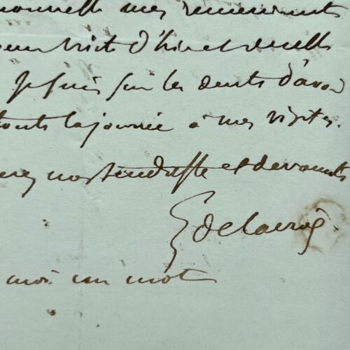 Eugène Delacroix sur les dents après une journée de visites