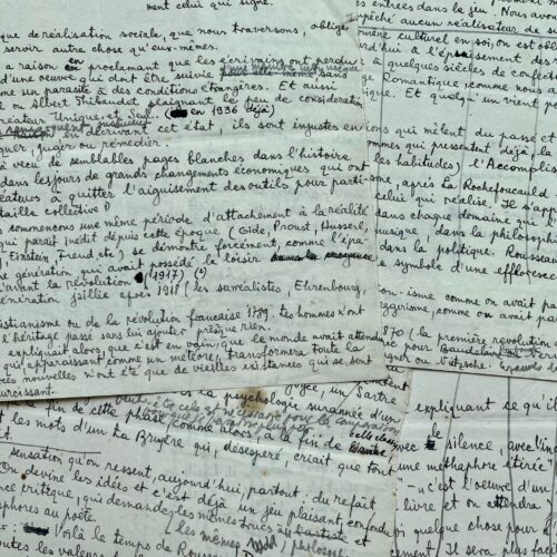 Remarquable manuscrit d'Isidore Isou : "Quelques formules pour me définir"