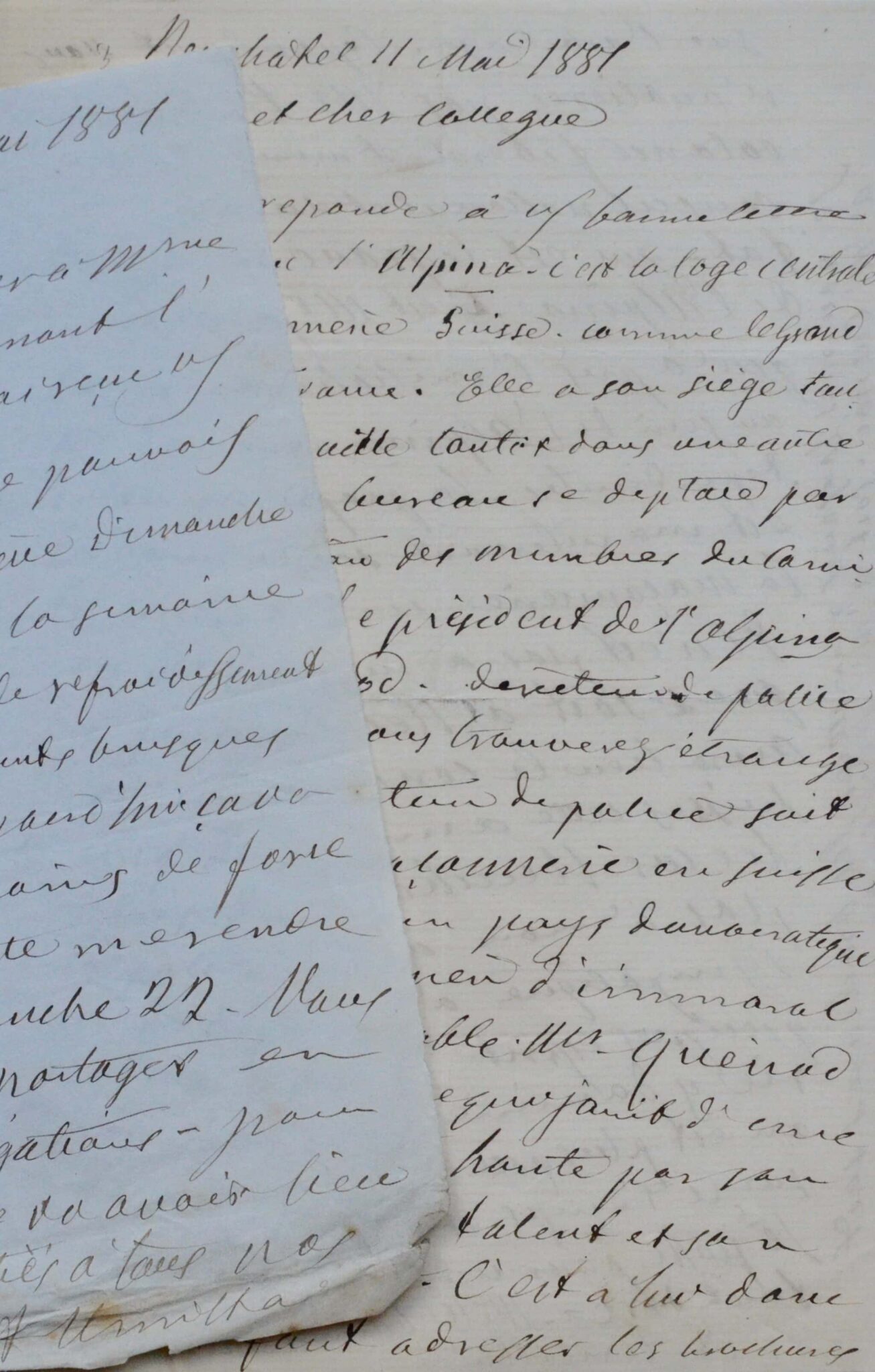 Lettres du patriote italien Angelo Umiltà sur la loge maçonnique suisse Alpina – vue 3 Lettres du patriote italien Angelo Umiltà sur la loge maçonnique suisse Alpina – vue 3