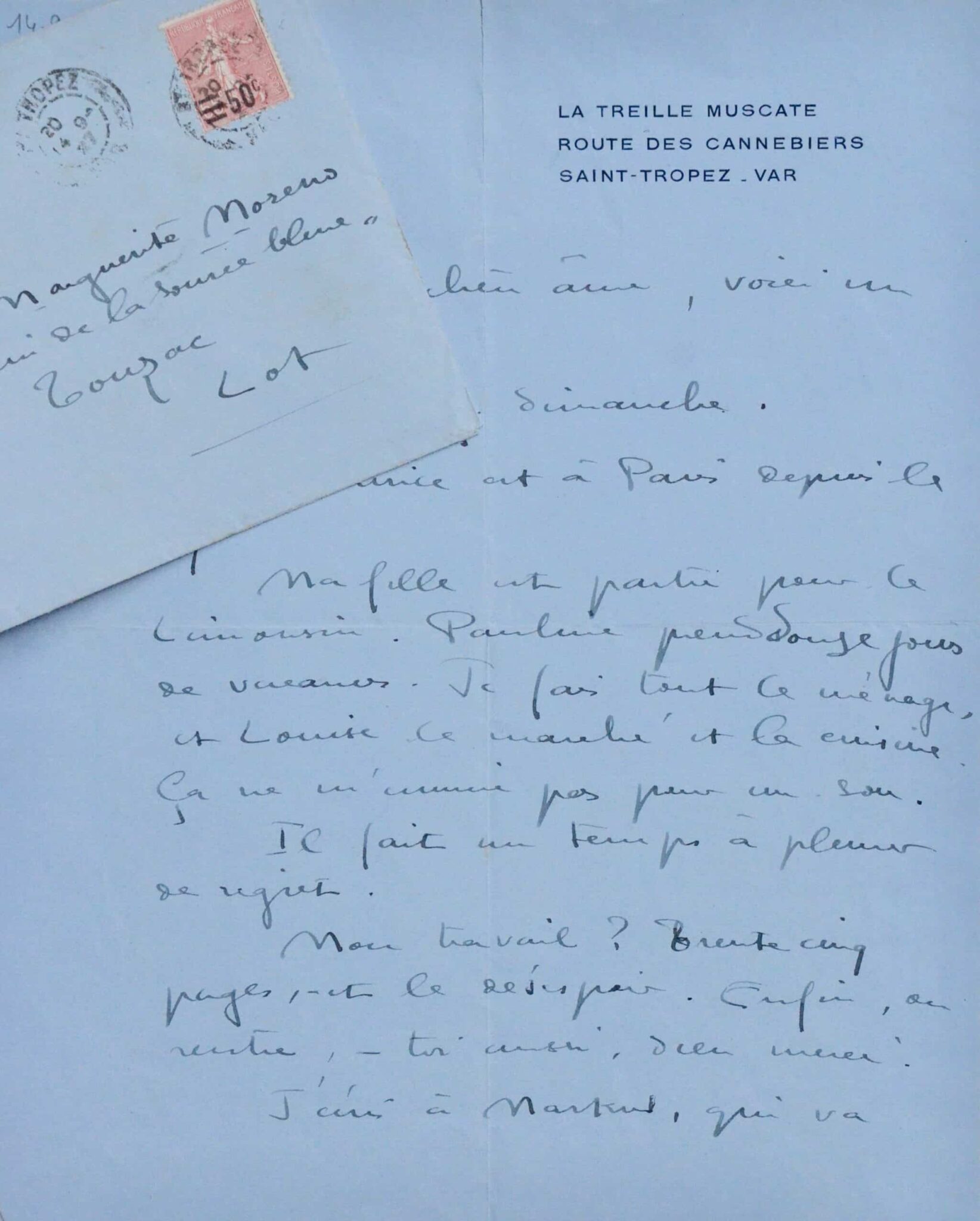 Colette propose à Marguerite Moreno de tenir le rôle de Mme Peloux dans « Chéri »
