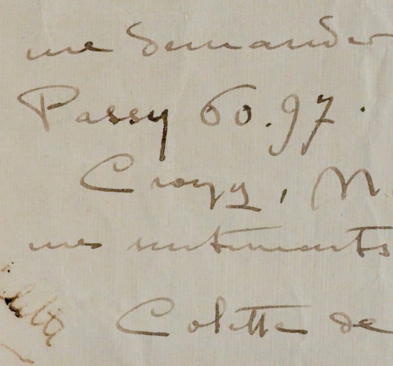 Lettre de 1916 de « Colette de Jouvenel »