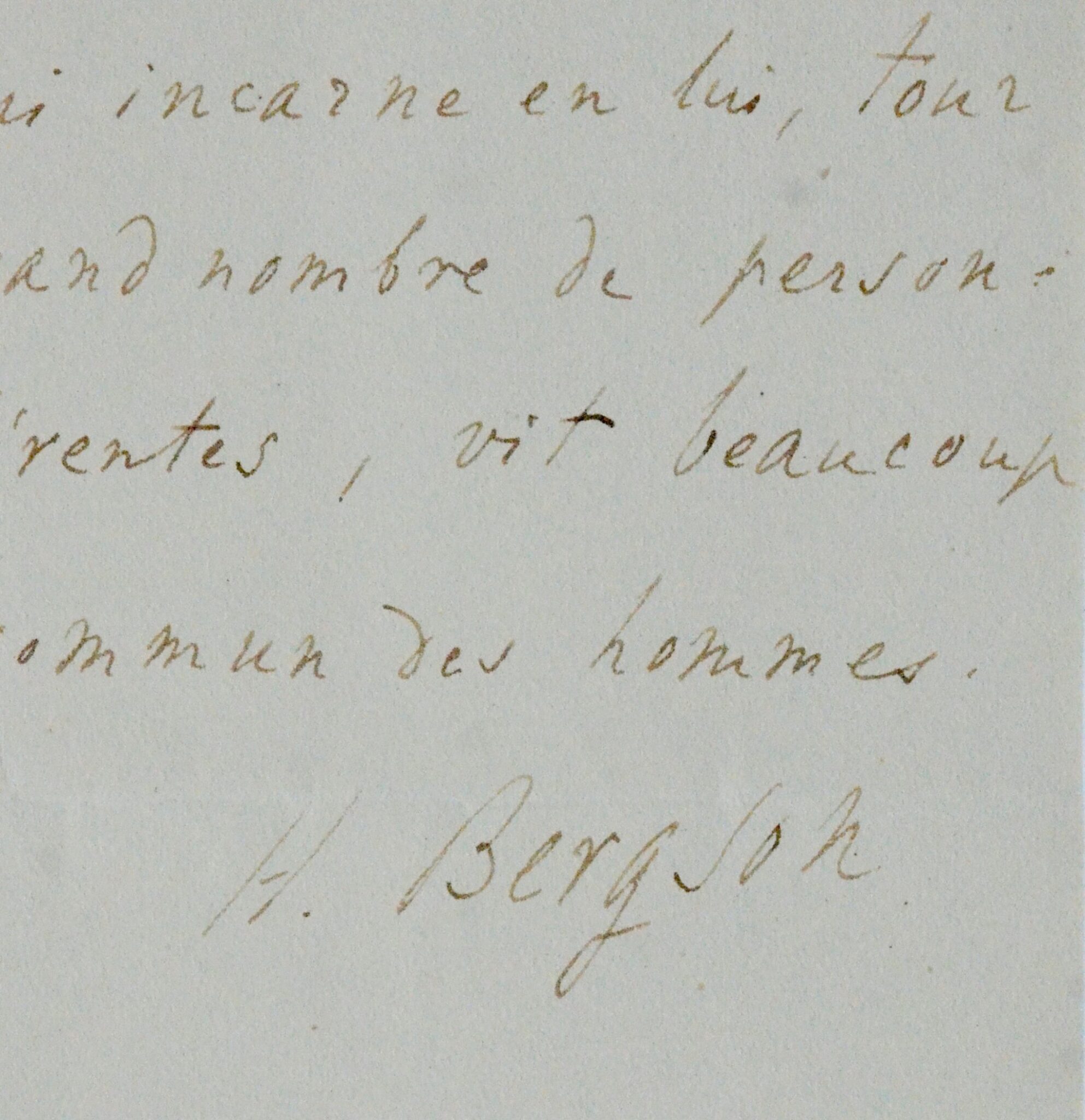Belle pensée d’Henri Bergson sur les acteurs