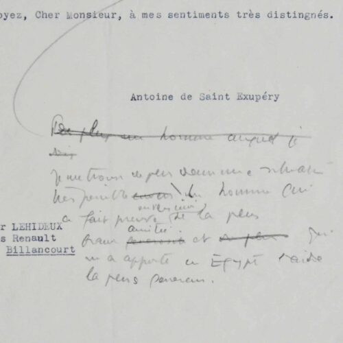 Antoine de Saint-Exupéry relate son accident d'avion dans le désert égyptien en 1935