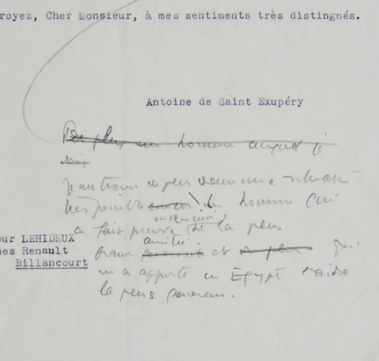 Antoine de Saint-Exupéry relate son accident d&rsquo;avion dans le désert égyptien en 1935