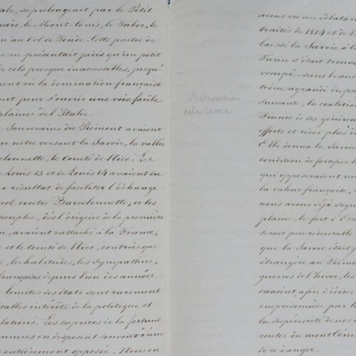 Rapport sur le rattachement de la Savoie à la France par Joseph Pelet de la Lozère